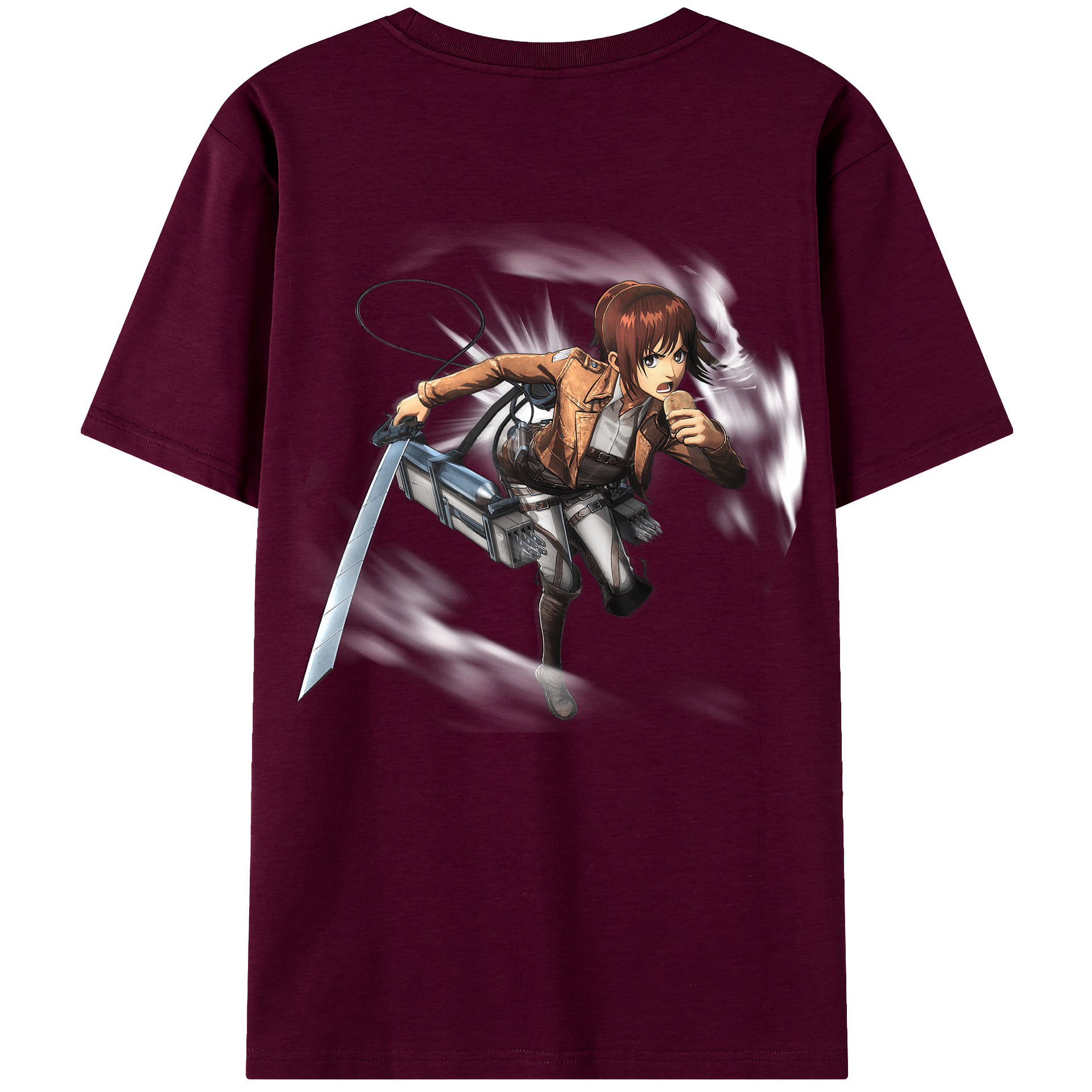 （画像用） 進撃の巨人 サシャ·ブラウス Attack on Titan Sasha Blaus レディース半袖Tシャツ(バックプリント)